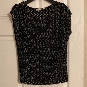 Anthropologie Brand 9-HI5 Stcl Black and White Patterned Blouse
